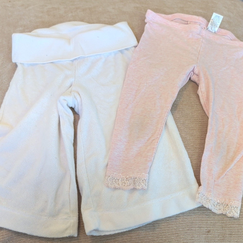 Vintage Y2K White and Pink Pants Set